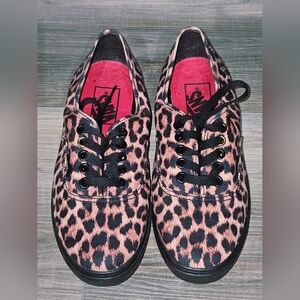 Vans Off The Wall Unisex Cheetah Leopard Print Sneakers Shoes Tan Black M5/W6.5